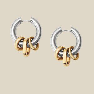 Laura Lombardi Two Tone Genna Earrings